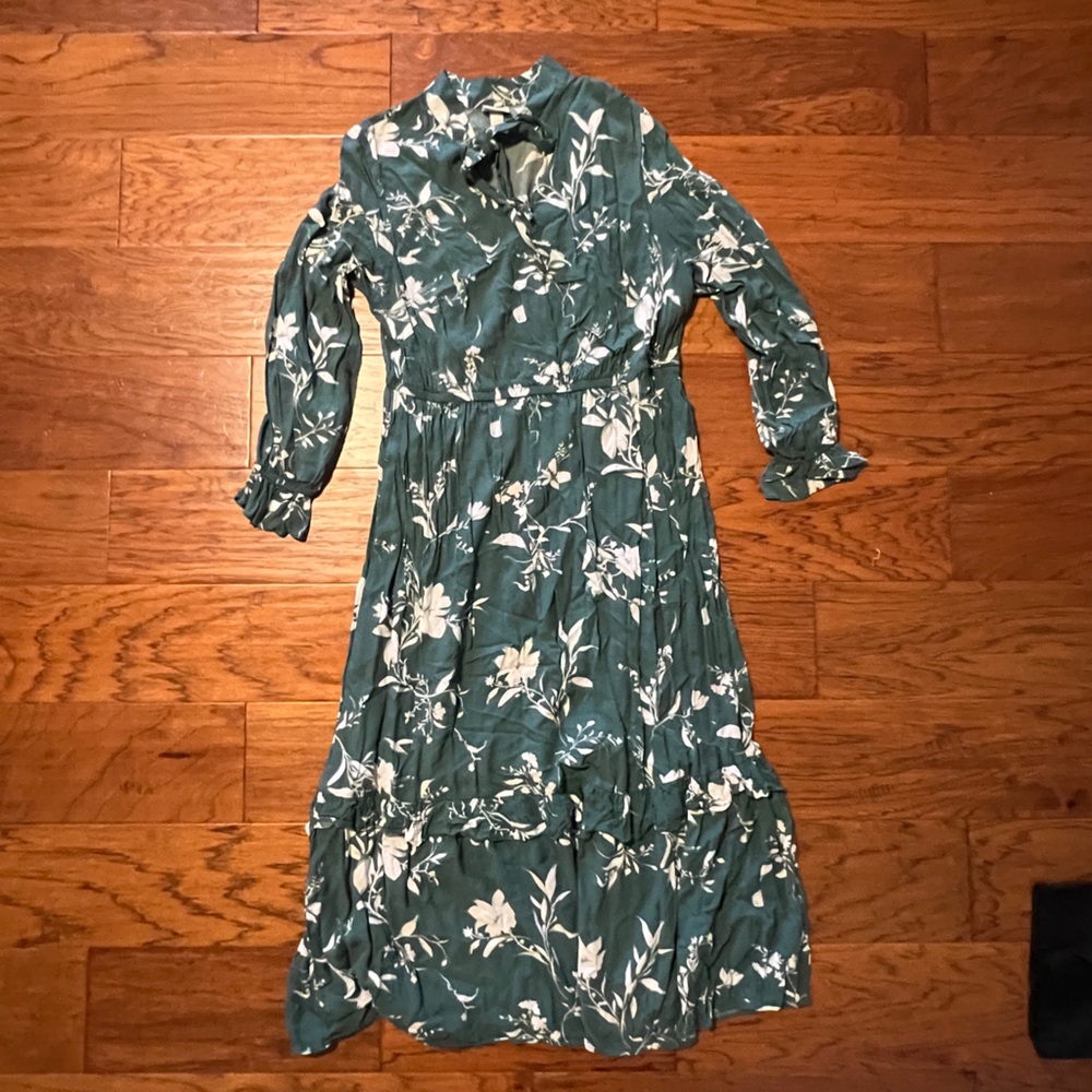 Ava & Viv Teal Floral Maxi Dress
